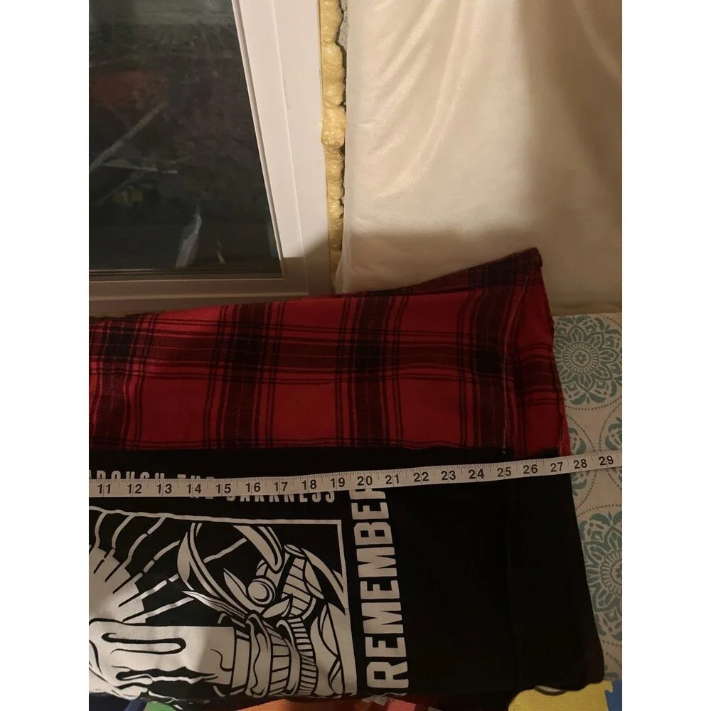 Reworked Upcycle Grunge Oversize A Day To Remember Flannel Sweater L/XL - Picture 4 of 4